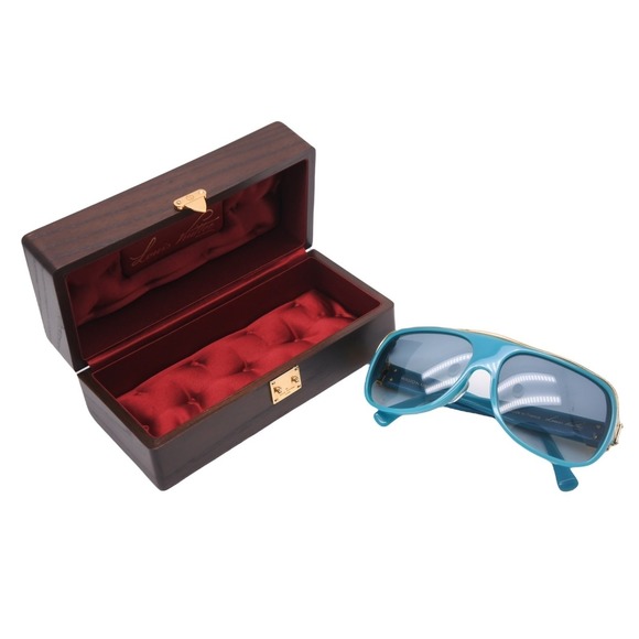 Louis Vuitton Sunglasses Millionaire Early Tiffany Blue Aqua Gold Eyewear - Picture 1 of 8